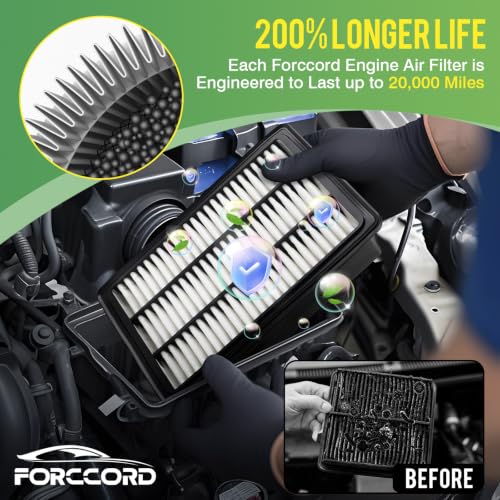 Image of Engine & Cabin Air Filter Fit for Hyundai Santa Fe 2007-2009 Air Filter Kit Replace#CF10381 28113-2B000 Car Accessories