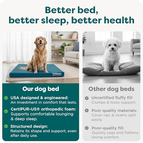 Image of Furhaven Water-Resistant Orthopedic Dog Bed for Large Dogs w / Removable Washable Cover, For Dogs Up to 95 lbs - Indoor /Outdoor Logo Print Oxford Polycanvas Mattress - Stone Gray, Jumbo /XL