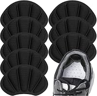 8 Pcs Heel Cushion Pads, Black Mesh Self-Adhesive Heel Cushion Inserts | Heel Grips Pads for Back of Heel, Prevent Shoes Too Big for Women Men