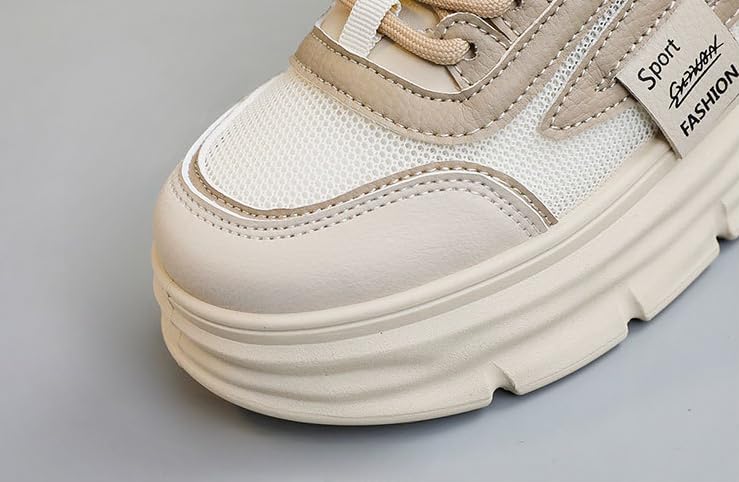 Sneakers for Women Sole Y2K Flat Platform Chunky Style Casual - Tennis & Racquet Sport Non Slip Kawaii Retro Preppy Girls Cute Walking Shoes with Breathable Mesh Lightweight Running Standing All Day3