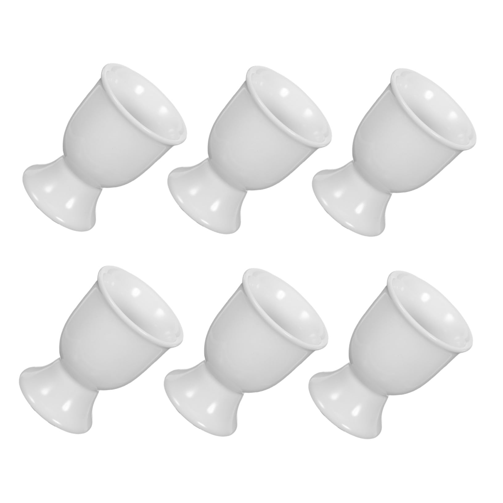 Coquetiers en Céramique Blancs pour Œufs, Lot de 6