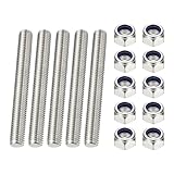 Diamètre Filetage: 6 mm / 0.24 pouce; Longueur Totale: 100 mm / 3.94 pouce; Pas De Filetage: 1 mm / 0.04 pouce; Liste D'Emballage: 5 Pcs x Tige Filetée (Chaque pièce comprend deux écrous autobloquants) (NOTE: Pendant l'utilisation, une inspection et un entretien réguliers sont nécessaires, comme un remplacement et une réparation rapides en cas de problèmes de desserrage, déformation, corrosion et autres)