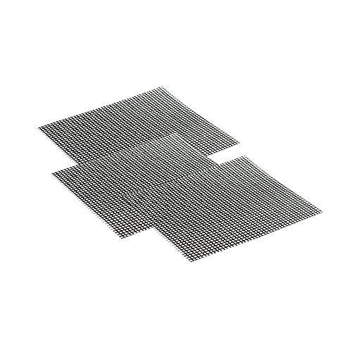 Abaodam 3Pcs Non Stick Grill Solid Mat Reusable Barbecue Grid Mats for Easy Cleaning Fits All Grills for Vegetables and Meat Baking BBQ Tool