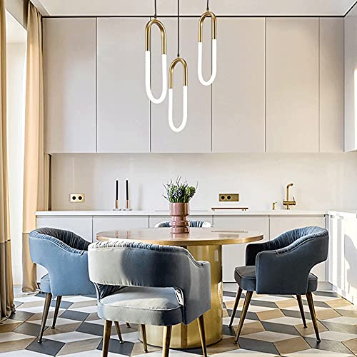 Lámpara de techo elegante E27 acabado negro oro de estilo posmoderno 4
