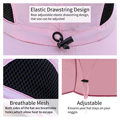 Image of Sun Blocker Hats Outdoor Sun Protection Fishing Cap with Neck Flap Large Brim Outdoor Hat