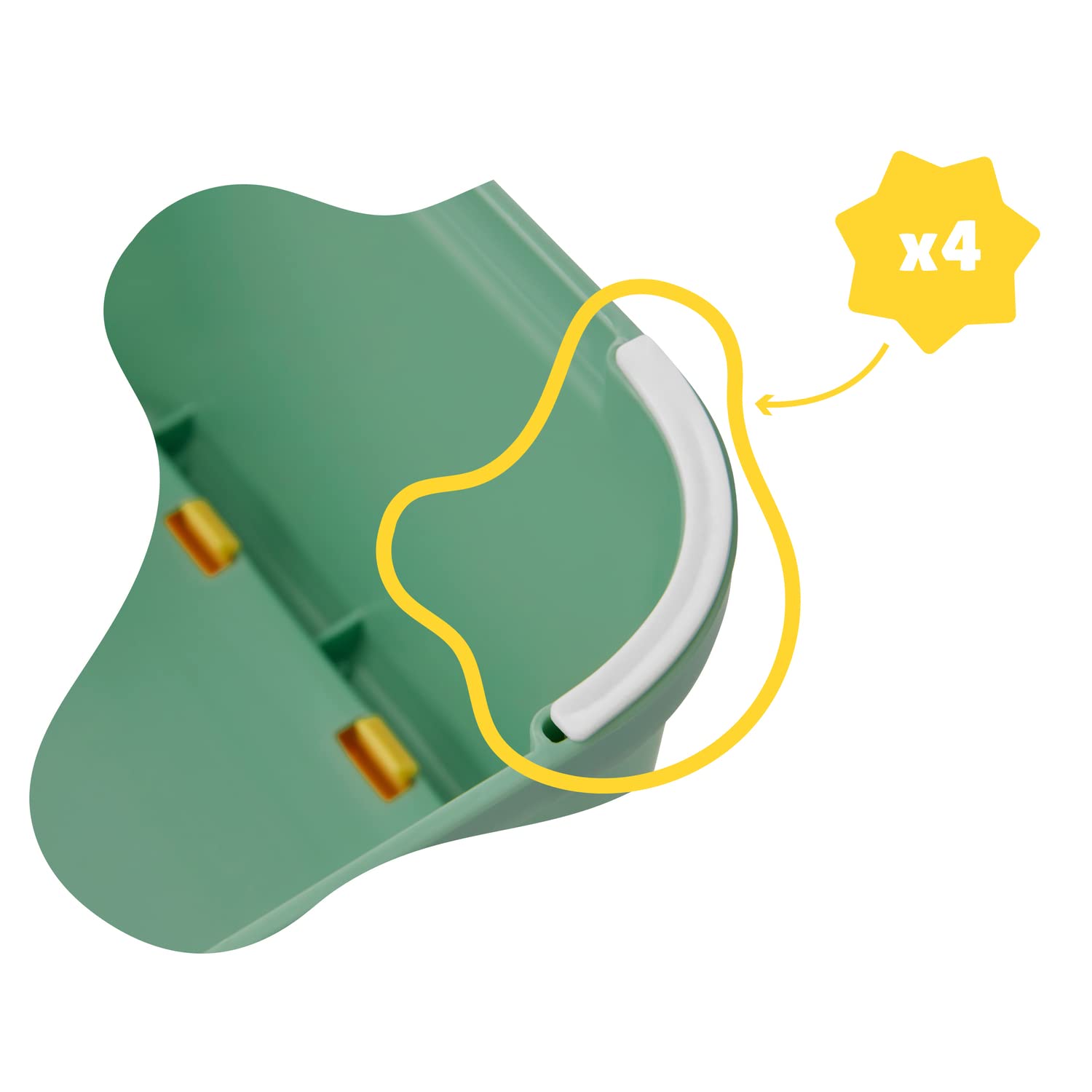 Badabulle Marchepied antidérapant, réhausse de 15 cm, 4 pieds antidérapants et 2 grandes zones antidérapantes sur le dessus, Jusqu'à 60kg
