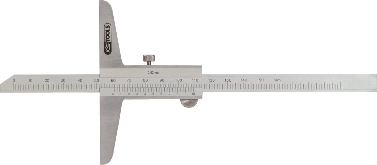 KS TOOLS Depth Gauge, 0-300mm, h=150mm
