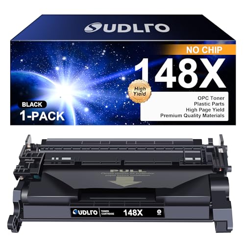 148X Toner Cartridge (No Chip) - Replacement for HP 148A Toner Cartridge, 148X W1480X Compatible with HP Laserjet Pro 4001dw 4001dn 4001n MFP 4101fdw 4101fdn Series Printers (Black, 1 Pack)