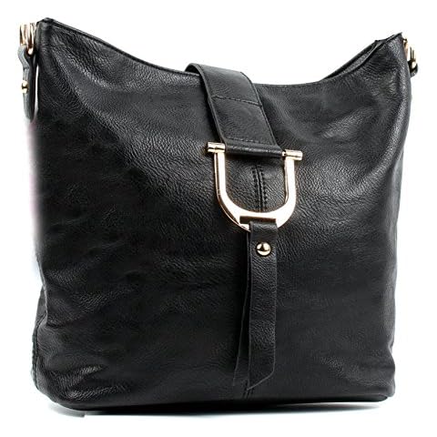 Aossta Womens Cross Body Bag Lightweight Multi Zip Pockets Crossbody Bags for women Small Shoulder Messenger Bag (71556 Jet Black) Cover