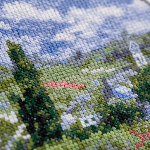 Broderie point de croix Claude Monet PANNA kit complet Vétheuil - 5