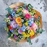 【お花の京花伝 - Floréclat-】 生花 ブーケ 花束 カラフル 虹色 京都70年以上老舗 デザイナー 大切な人 記念日 プレゼント インテリア 母の日 (Lサイズ)