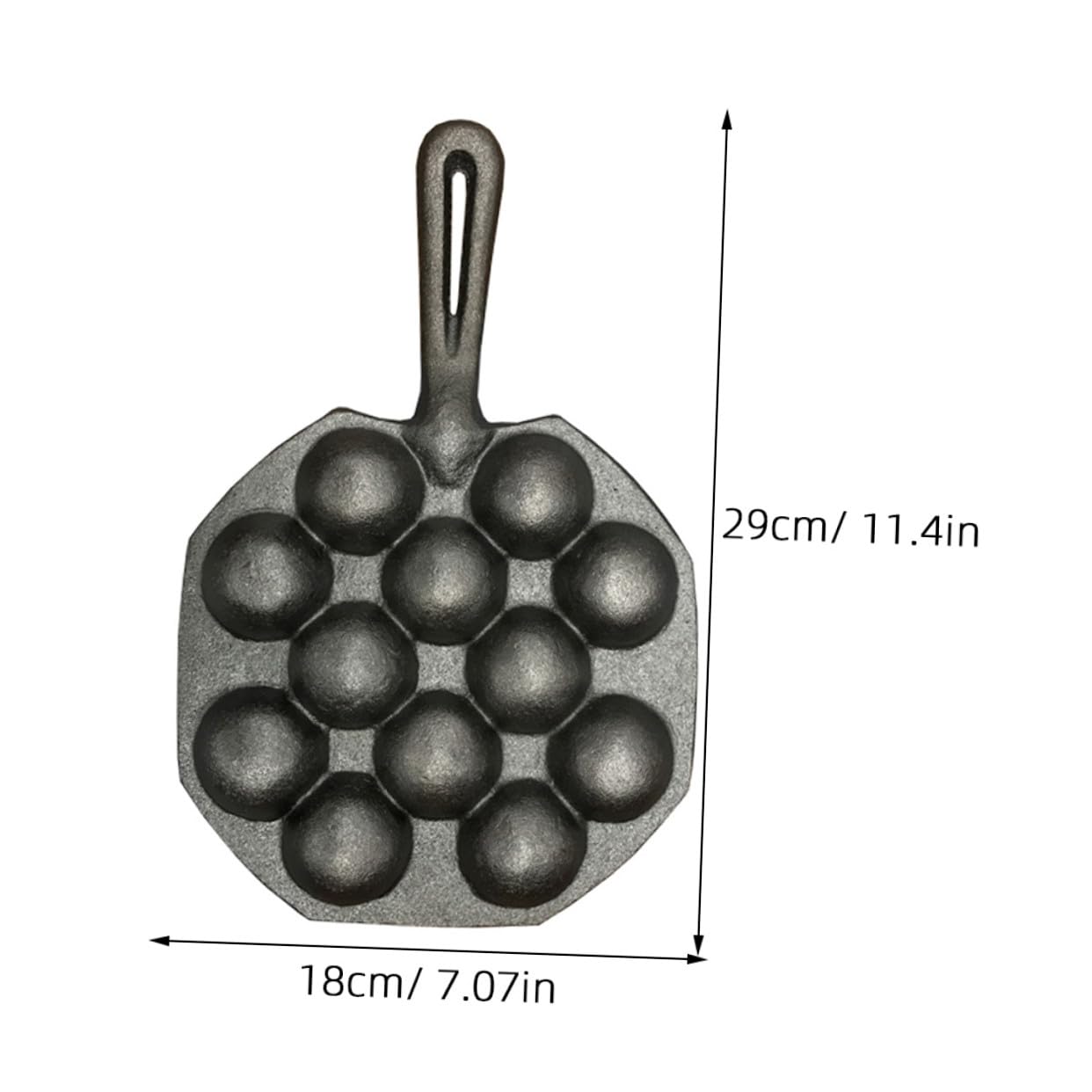 VICASKY Takoyaki Kochblech 2 Stück aus Eisen, Schwarz, Anti Rost | Gleichmäßige Wärmeverteilung, für Zuhause und Küche, Praktische Schnecken Backform