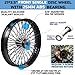 FatFlex 21 * 3.5'' Anti-rust Front Wheel Rims with ABS for Harley Davidson Wheels, 2008-UP Softail Slim, Fat Boy, and Dyna, 3/8'' Stainless Steel Spokes, No Rusty Issue-2135FS-25SM-BCB