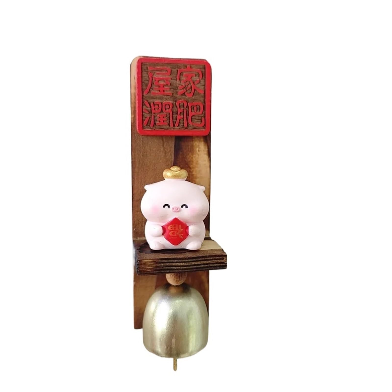 Pawuniscript 1Pcs Charming Chinese Style Wooden Door Bell - Magnetic Shopkeepers Bell With Delightful Sound For Home And Shop Decoration(1Pcs)