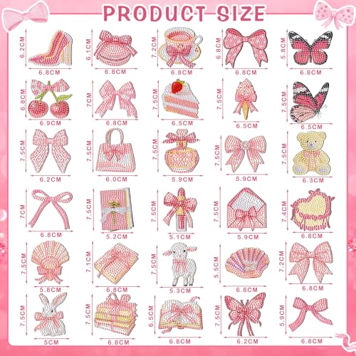 Set de 30 imanes decorativos de arte diamante miniatura 5