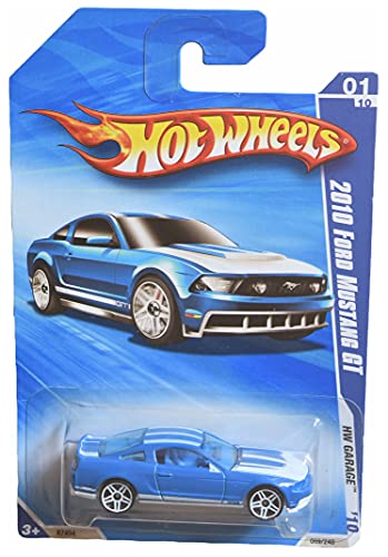 Hot Wheels Ford Mustang GT 1:64 Azul 2010 miniatura 1