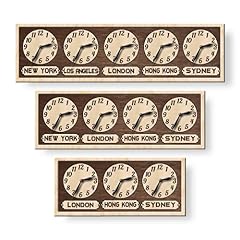 monastar Worldtime Wall Clock with City, State, Country or Time Zone Name 2 5 Dials, Family monastar Worldtime Wall Clock with City, State, Country or Time Zone Name 2 5 Dials, Family product