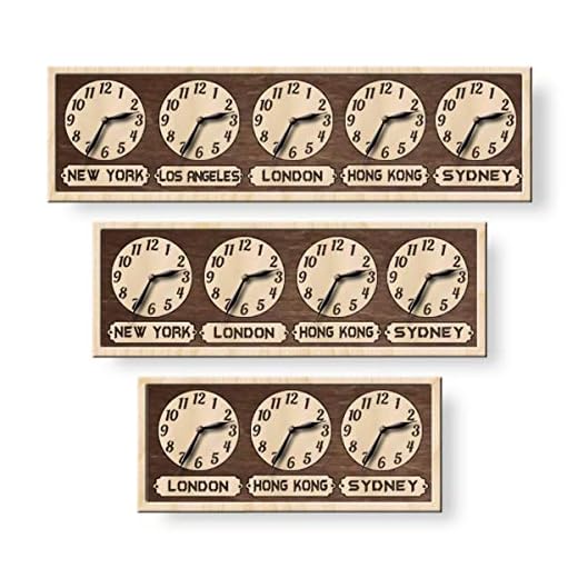 monastar Worldtime Wall Clock with City, State, Country or Time Zone Name 2-5 Dials, Family Multitime Timezone World Time Clock, Custom Personalized Office Clock
