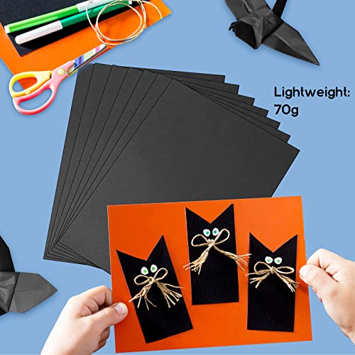 Image of Henoyso 1000 Sheets Construction Paper Bulk, 9 x 12 Inches, Black