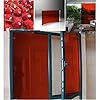 HOHOFILM Transparent Red Window Decal Film Self Adhesive Film Decorative Tint Sun Blocking Heat Control for Home&Buildings Glass,17.7"*78.7" #3