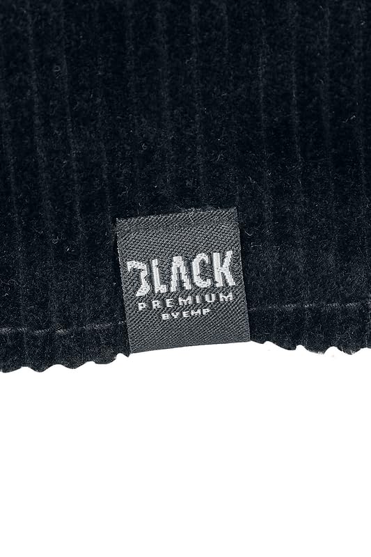 Black Premium by EMP Uomo Camicia nera a maniche lunghe con tasca sul petto