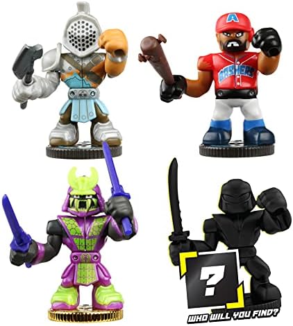 Akedo Ultimate Arcade Warrior Collector Pack Mini Battling Action Figures Ready, Fight, Split Strike, 2.19 x 1.65 x 2.21 inches