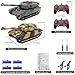 RC Tank That Infrared Shoots - 2.4Ghz Remote Control Battle Army Tank Toys with 360°Rotating Turret Auto Demo Sound Effects Lights - Military Vehicles Model Gift for Kids Adults Boys Age 6-8 9-12