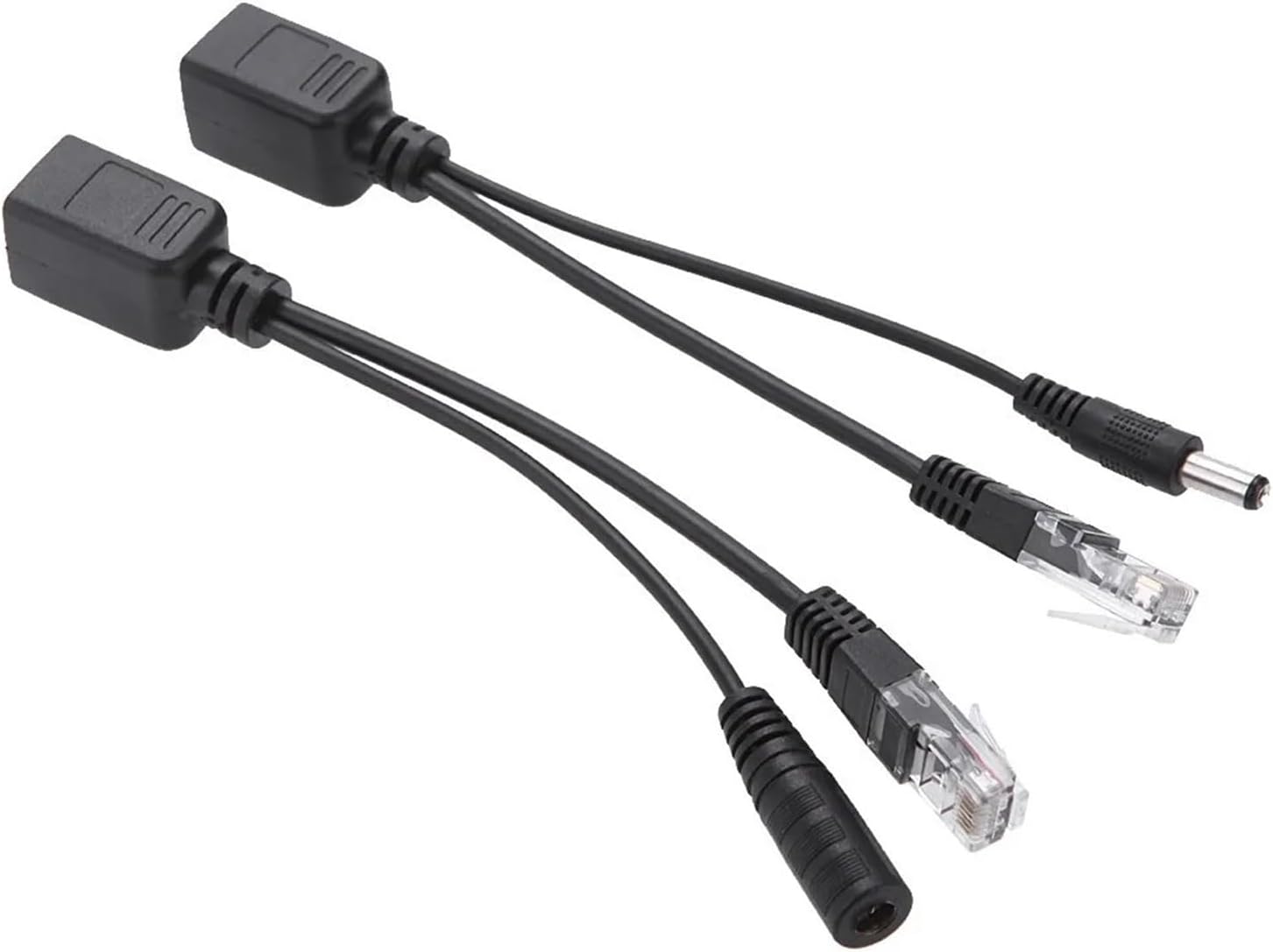 1 Pair POE Adapter Cable RJ45 POE Injector + POE Splitter POE Splitter Power Supply Module 12-48v