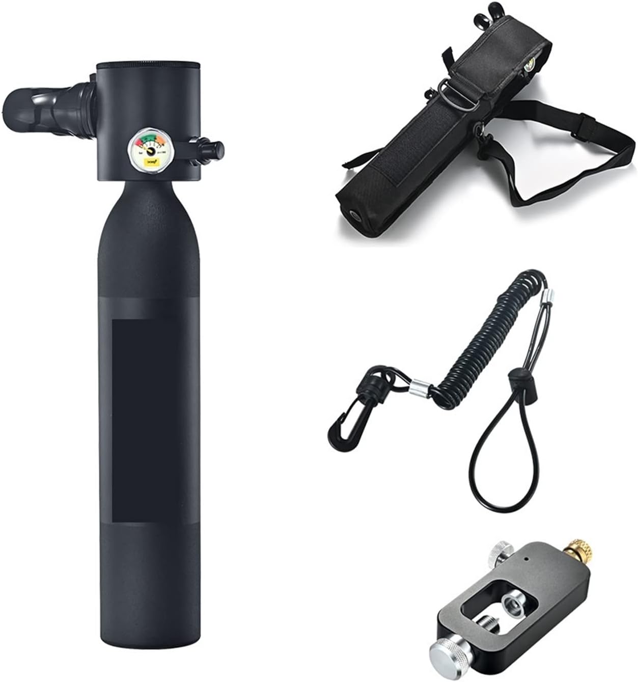 Scuba Tank Kit, 0.5L Mini Oxygen Cylinder Diving Teaching Underwater Breathing Diving Equipment Breathing for Underwater Work/Underwater Recreation