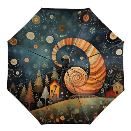 Parapluie pliant automatique escargot contre les averses soudaines