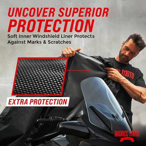Image of Badass Moto Waterproof for Can-Am Spyder RT Limited Cover 2020-2026, Black | All-weather waterproof outdoor storage; fits Can-Am Spyder RT Limited cover 2020-2026 Sea to Sky; Spyder RT cover