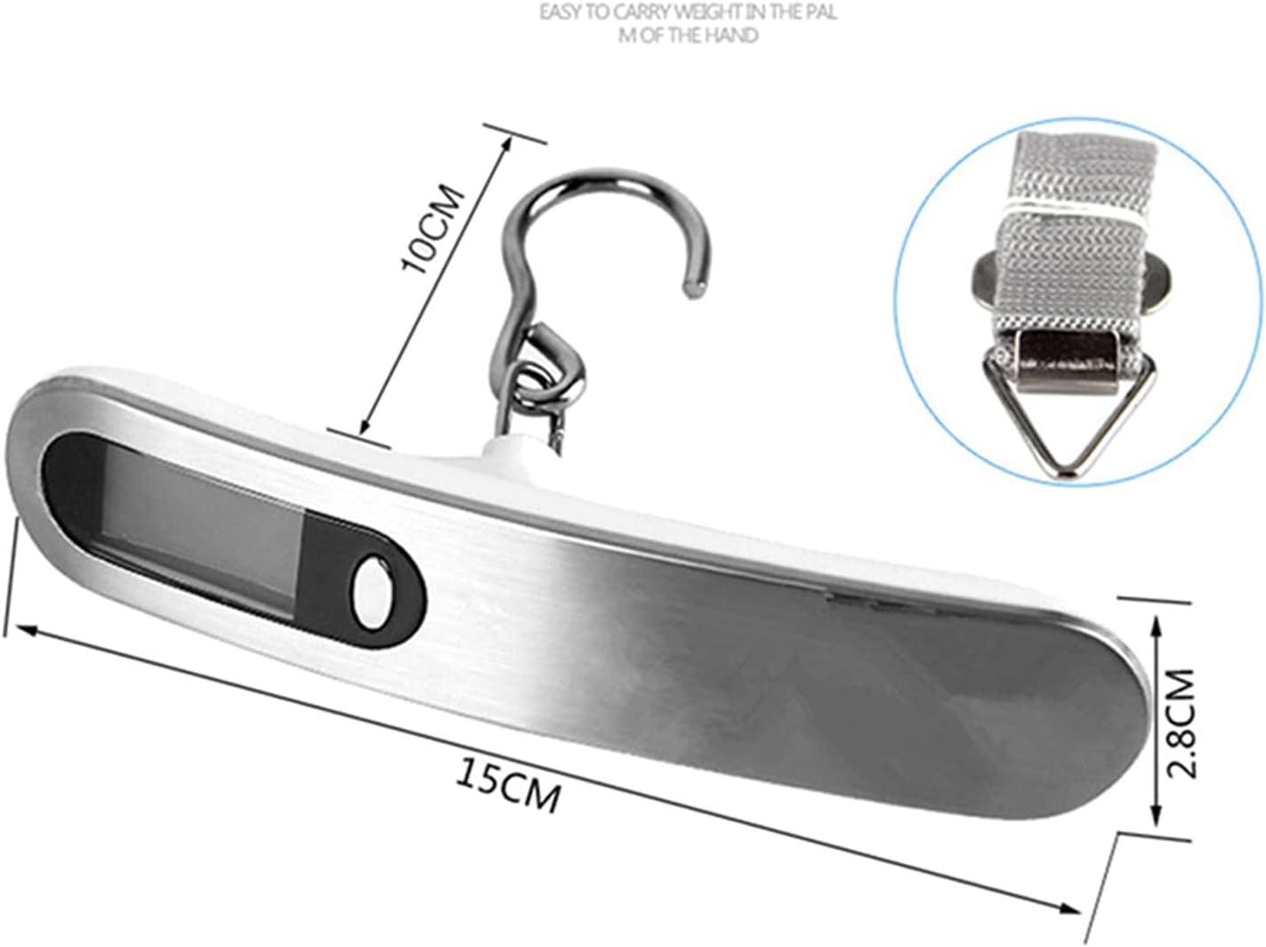 Utility Bathroom Scale Portable Electronic Scale LCD Digital Luggage Scale Home Stainless Steel Express Suitcase Travel Bag Hanging Scale Hook Weighing