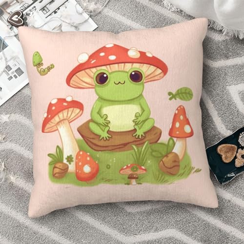 Housse de coussin velours côtelé grenouilles 45x45 cm pour déco canapé - 8