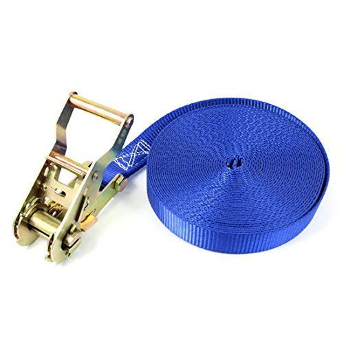 Travel Luggage Binding Metal Ratchet Tie Down Strap 10M 33ft Blue