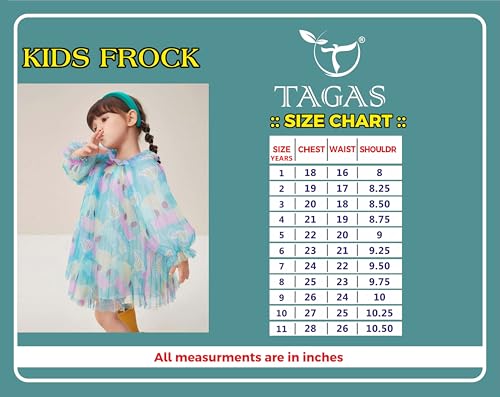 Image of TAGAS Dress for Girls II Baby Girl Dress||Frock for Girls|Casual wear for Kids Dresses|| Knee-Length