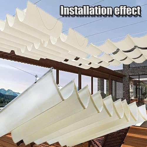 Voile d'ombrage de remplacement anti-chaleur pour pergola rétractable de terrasse
