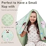 Nap Mat: Toddler Nap Mat with Removable Pillow and Removable Fleece Minky Blanket, Light Weight and Soft Perfect for Preschool and Daycare, 55"x22" Fit Standard Cot - Image 3