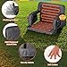 Smartxchoices 2 Pack Heated Stadium Seats for Bleachers, 6-Reclining Positions Padded with Back and Cushion, Arm Rests, 3 Pockets, Anchor Straps, Portable Folding Seats with Shoulder Straps, 25