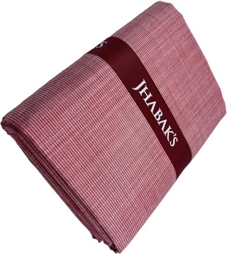 Image of JHABAK'S Unstitched Cotton Blend Solid Shirt & Trouser Fabric - 2.25 m Shirt Cloth - 1.20 m Pant Piece