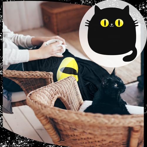 Tingjoo Presentes engraçados para amantes de gatos pretos de 188 x 167 cm, presentes engraçados para