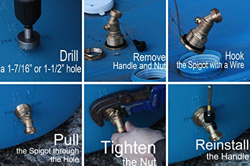 RAINPAL RBS050 Brass Rain Barrel DIY Spigot(Unibody Design)