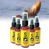 Areytrv Scent Fish Attractants for Baits - 60ml Natural High Concentration Fish Bait, Safe & Effective Fish Bait Attractant Enhancer Liquid, Practical Anglers Fishing Equipment Accessories (5 PCS)