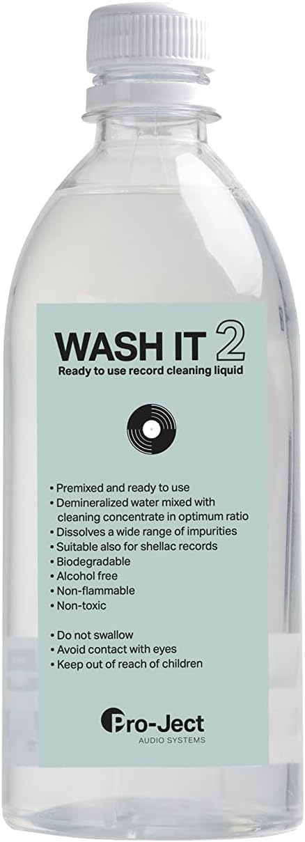 Pro-Ject Wash it 2 Eco Friendly Record Cleaning Fluid in Ready to Use Mix Suitable for VC-E(2) VC-S2/3 (1000ml)