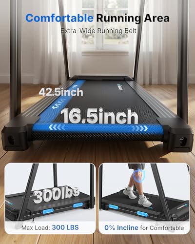Image of MERACH T12 Foldable Treadmill for Home, 300 LBS Capacity, Wide Running Belt | 15% Auto Incline Treadmill with LED Display, Smart App, 2.5HP Brushless Motor, 0.5-7.5MPH, Compact Design
