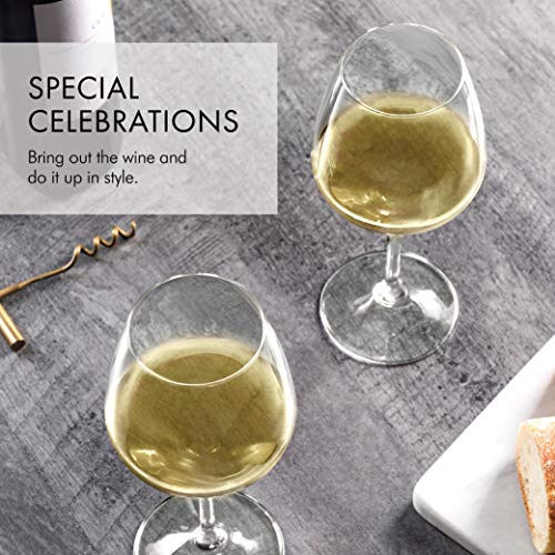 Novelty Italian White Wine Glasses Set for Parties and Weddings - Christmas Gift for Wine Lovers