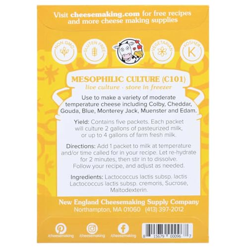 Mesophilic Direct Set Cheese Culture, 5-Pack