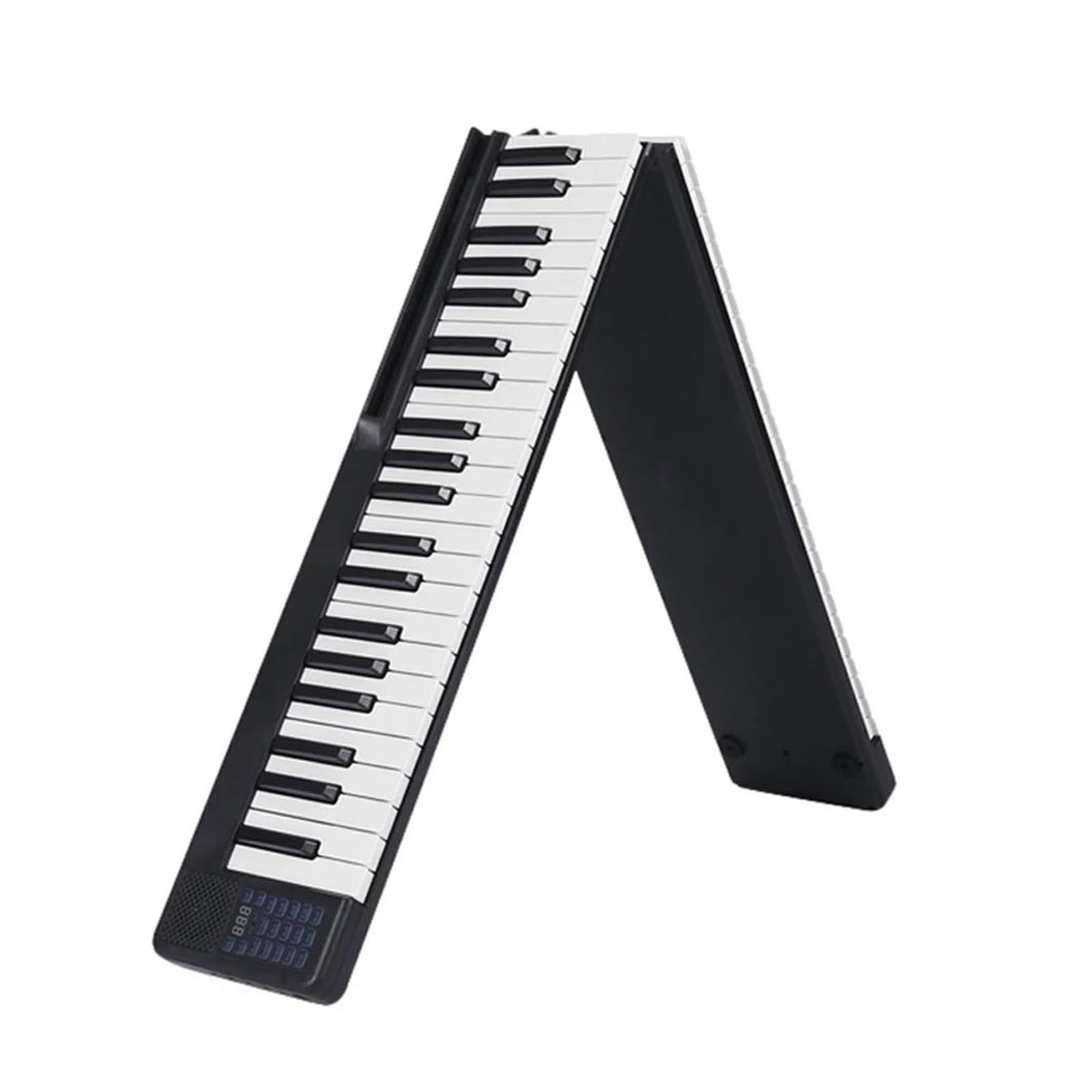 dorosłych klawiatura elektroniczna Przenośne 88 Klawiszy Składane Pianino Cyfrowe Pianino Elektroniczne Klawiatura Muzyczna Klawiatura Syntezatora Fortepianu (Color : Bk)