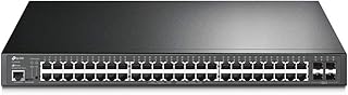 TP-Link Jetstream 48-Port Gigabit L2+ Managed PoE Switch (TL-SG3452P) - 48 PoE+ Port @384W, 4 x SFP Slots, PoE Recovery, Omada SDN Integrated, IPv6, Static Routing, Limited Lifetime Protection