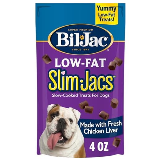 Bil-Jac Slim Jacs Low-Fat Dog Treats for Weight Management | Made with Real Chicken Liver | 4 oz