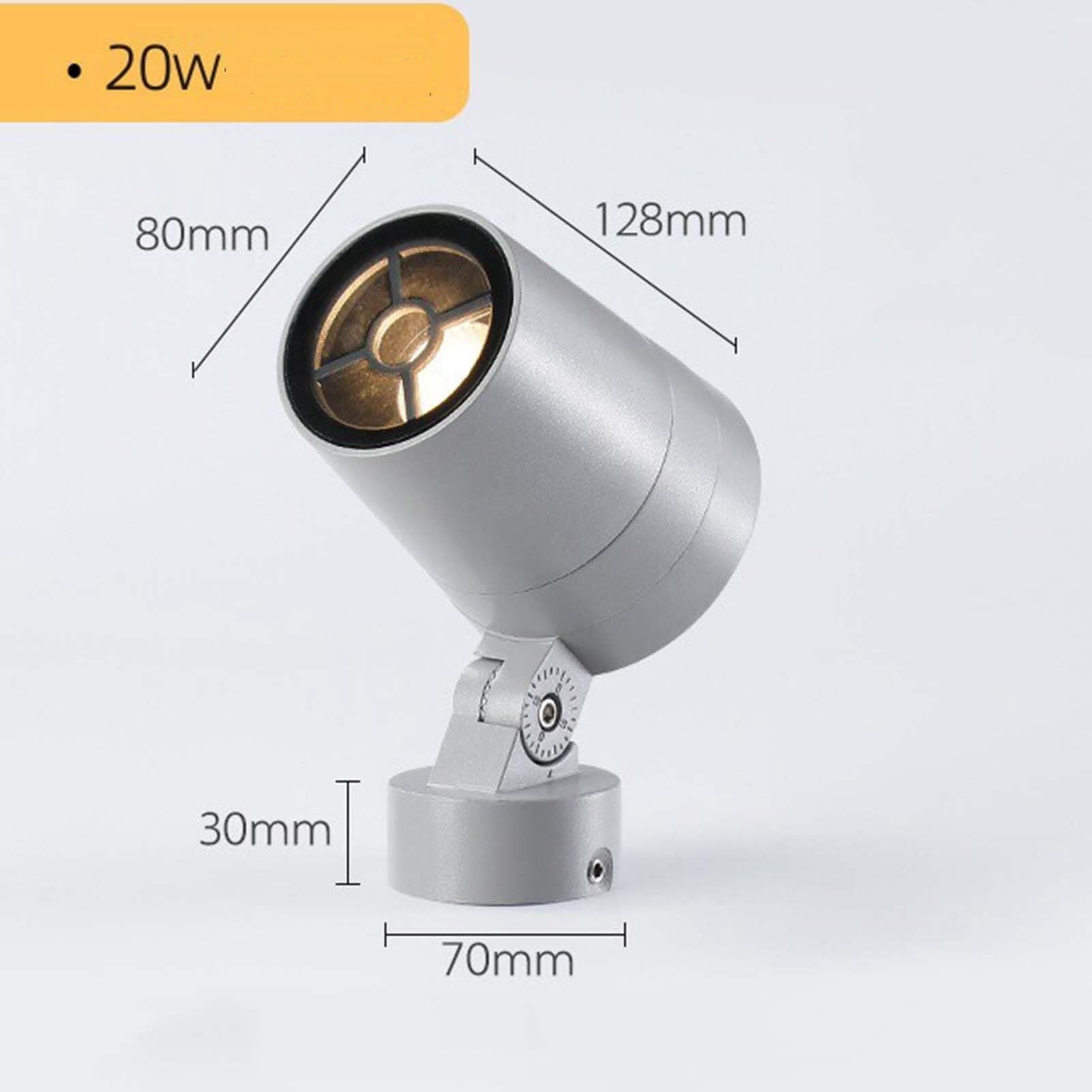 Obrotowy reflektor - Zewnętrzne reflektory LED, wodoodporne światła drzew IP66, reflektor wiązkowy LED 12 V/24 V, do podwórka, ogrodów, trawników, świateł do willi i krajobrazów (ciepły biały